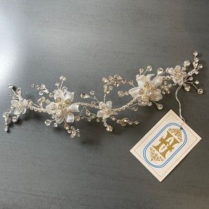Wedding hair vine - Silver
